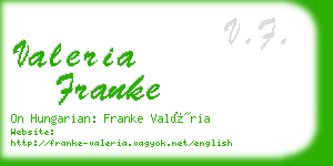 valeria franke business card